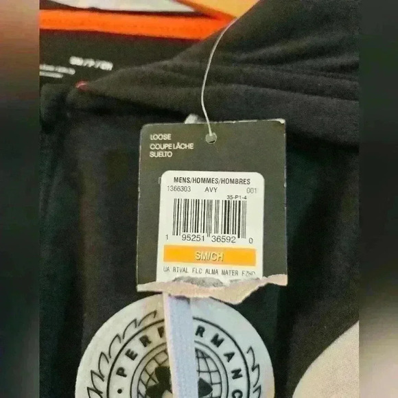 NEW UNDER ARMOURMens Rival Fleece Alma Mater Full-Zip Hoodie - Picture 4 of 5